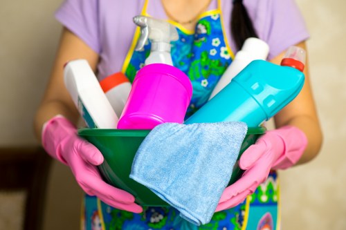 Commercial cleaning supplies and tools for business maintenance
