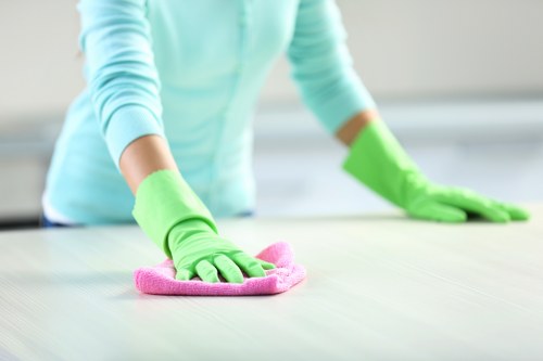 Stain removal during upholstery cleaning on a couch