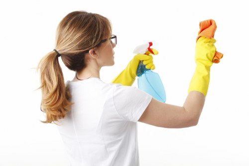 Technician performing deep mattress cleaning in a bedroom