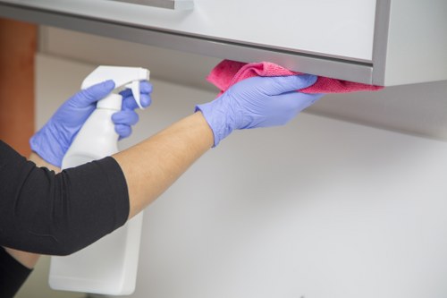 Professional move out cleaning service preparing a property